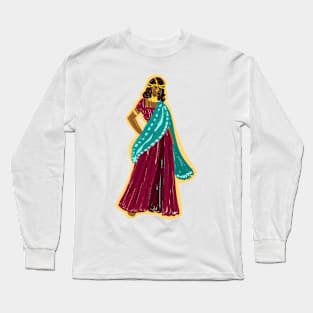 Indian Fashion Study Long Sleeve T-Shirt